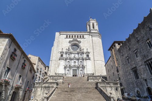 Historic center, Cathedral. Girona, Catalonia, Spain. photo