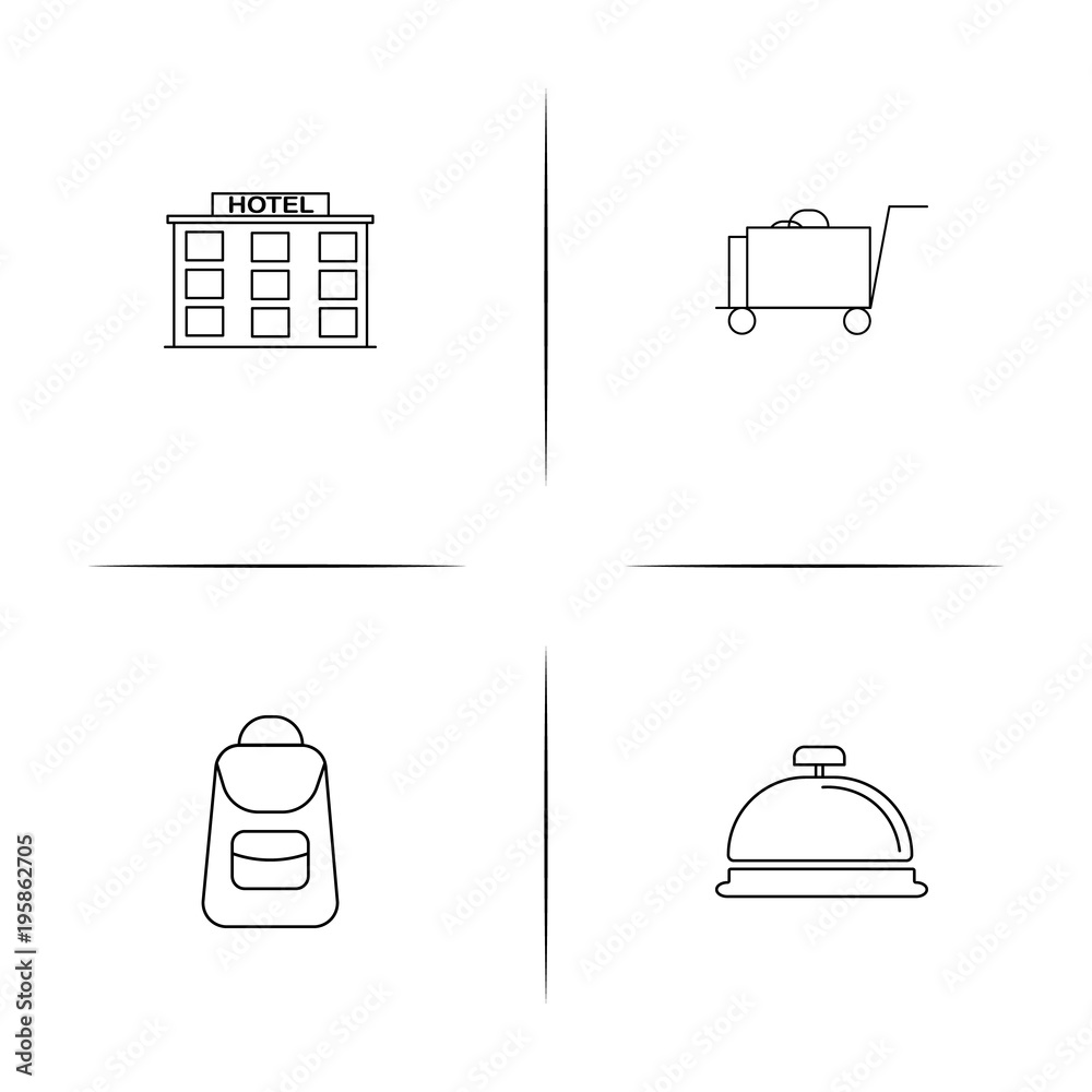 Travel simple linear icon set.Simple outline icons Travel simple linear icon set.Simple outline icons