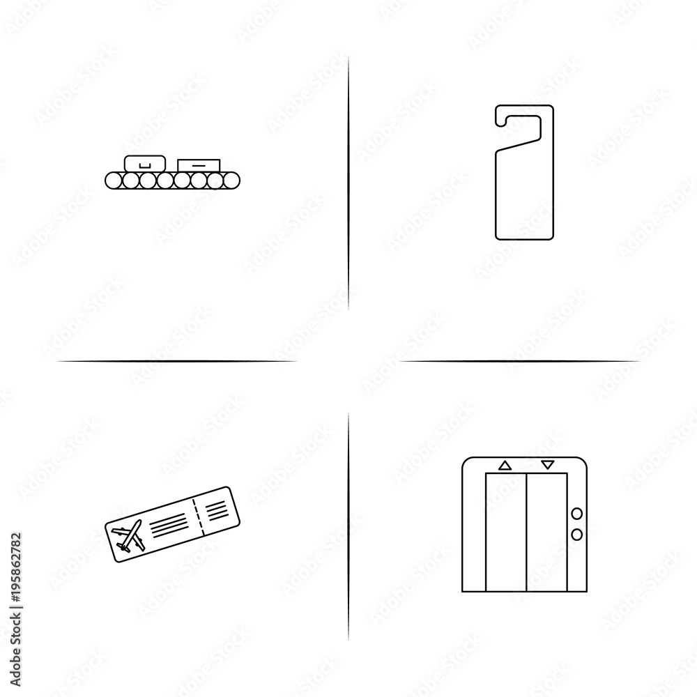 Travel simple linear icon set.Simple outline icons Travel simple linear icon set.Simple outline icons