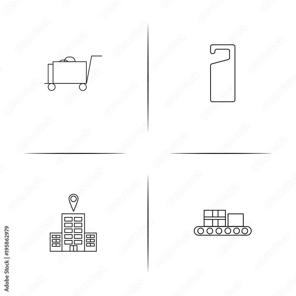 Travel simple linear icon set.Simple outline icons