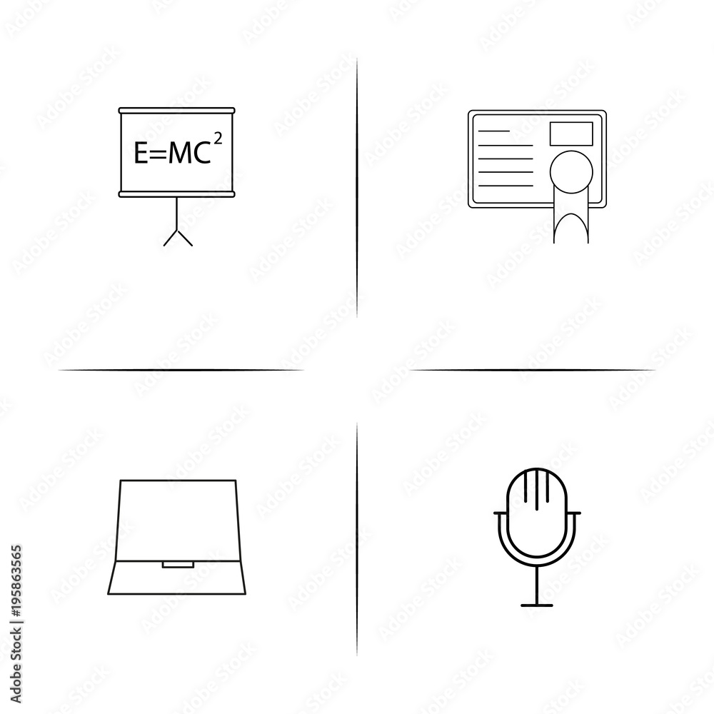 Education And Science simple linear icon set.Simple outline icons Education And Science simple linear icon set.Simple outline icons