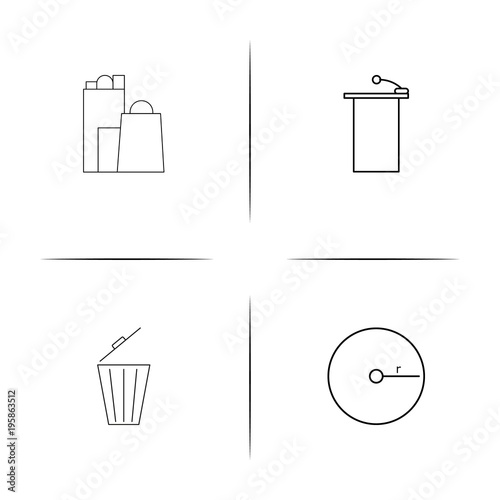Education And Science simple linear icon set.Simple outline icons