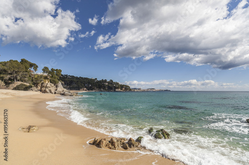 Mediterranean beach, Costa Brava, Sant Antoni de Calonge, province Girona, Catalonia, Spain.