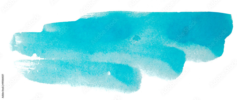 Blue indigo violet watercolor wet brush striped paint water paper grain texture torn isolated stain on white background. Hand drawn abstract background for design, banner, print, decoration Blue indigo violet watercolor wet brush striped paint water paper grain texture torn isolated stain on white background. Hand drawn abstract background for design, banner, print, decoration