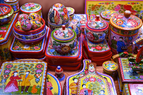 Russian traditional folk painting utensils