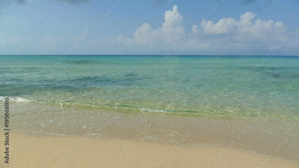 Nature with tropical sea and beach on white cloud and blue sky
Nature with tropical sea and beach on white cloud and blue sky