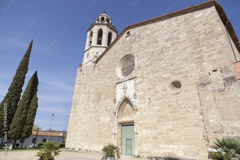 Religious building, benedictine monastery of St.Esteve, Banyoles,Catalonia,Spain.