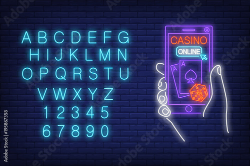 Casino online neon sign
