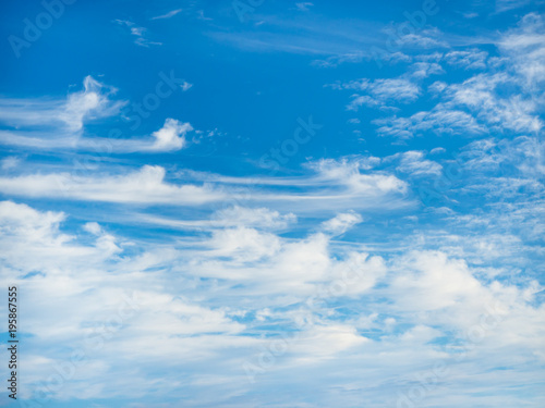 Background of fluffy cloud on blue sky