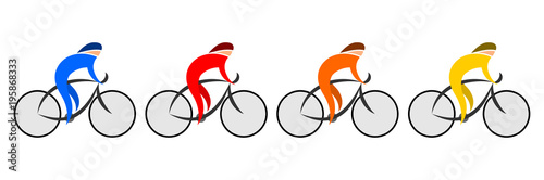 Cyclistes Peloton Couleurs