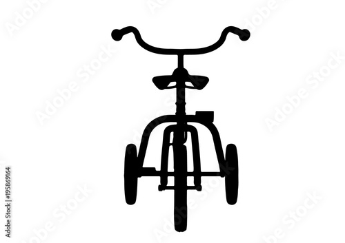 silhouette of children's bicycle vector