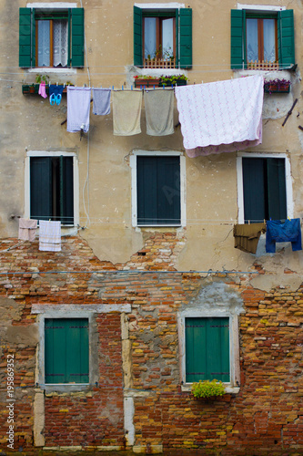 Bricked facade in Venice