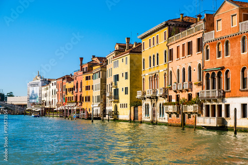 View of the Grand Canal at Venice Italy.