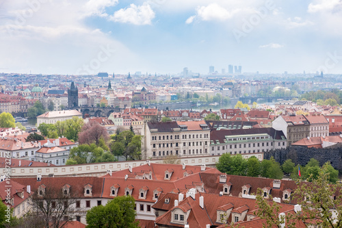 Aerial View of Prague, Czech Republic.