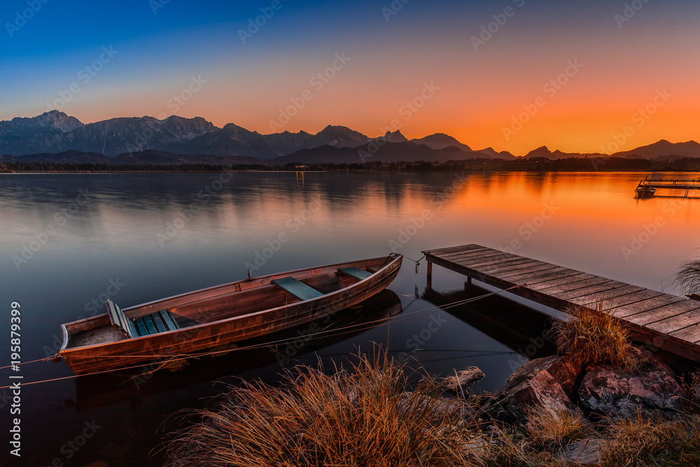 Sonnenuntergang am Hopfensee