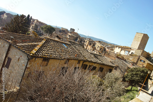 very nice villagge named san gimignano photo