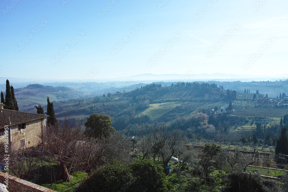 Fototapeta premium very nice villagge named san gimignano