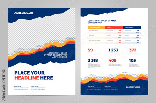 Colorful Brochure template design for corporate presentation