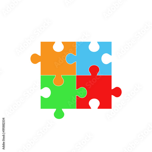  Jigsaw puzzle symbol icon vector illustration graphic design 