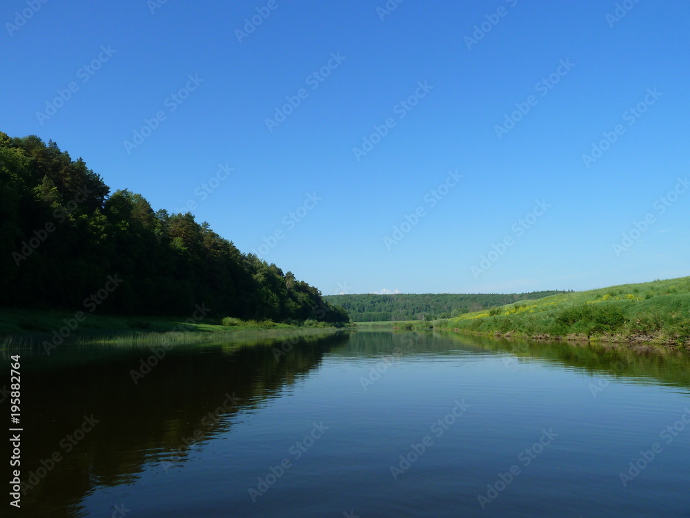 Nature of Russia, the river Ugra