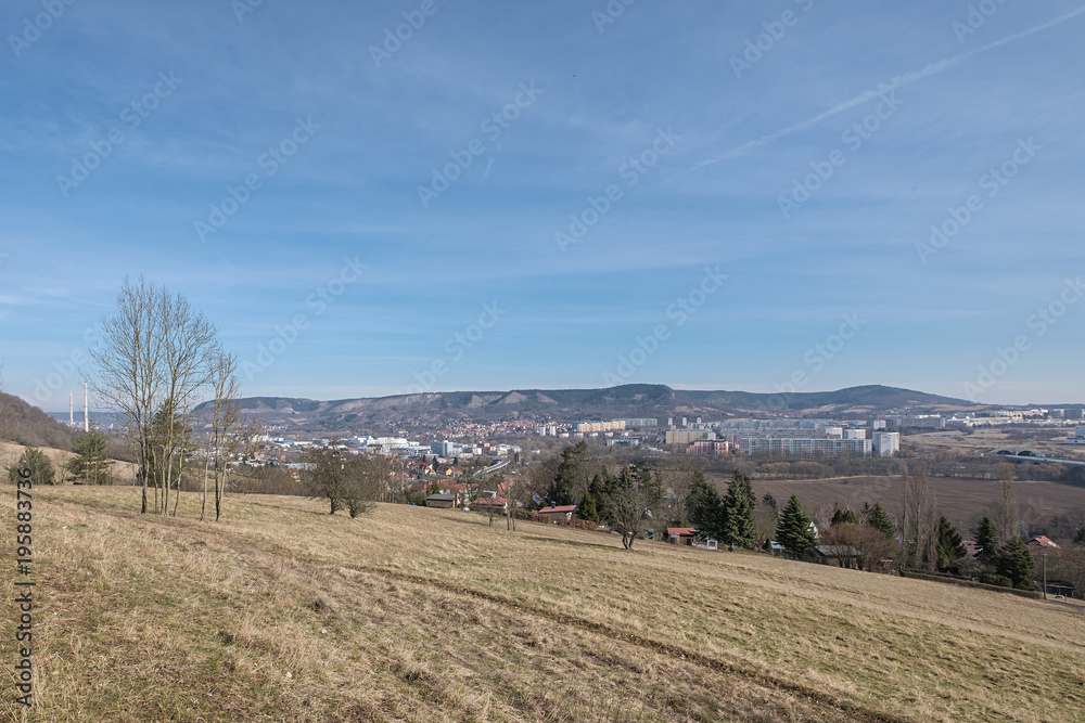 Blick aus Westen nach Jena-Burgau und Jena Neu-Lobeda