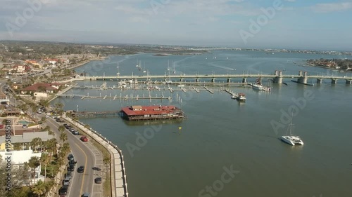 Florida River with Bridge and Boats