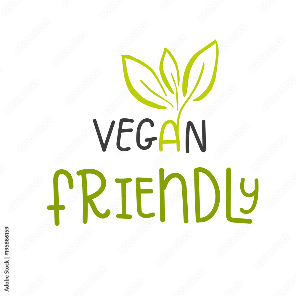 Obraz premium Vector eco, bio green logo or sign. Vegan healthy food