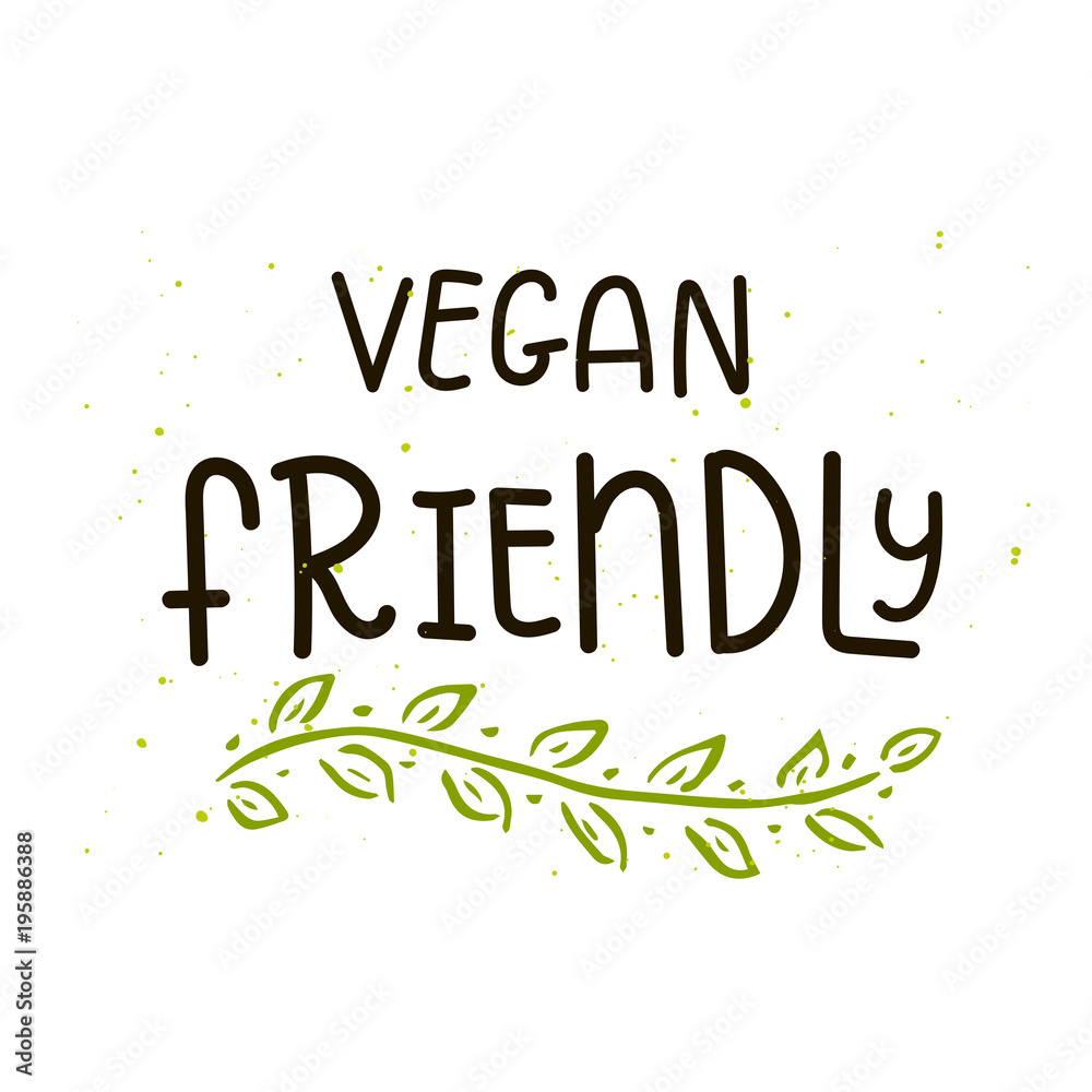 Vector eco, bio green logo or sign. Vegan  healthy food