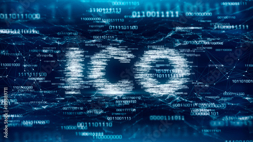 Billede på lærred ICO and Blockchain concept