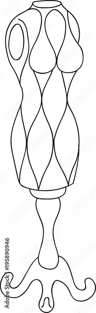Hand Drawn Doodle Sketch Line Art Vector Illustration of Old Fashion Dressmaking and Tailoring Mannequin for Parlour Studio Salon Shop Store Atelier. Black Outline Design Element Template Hand Drawn Doodle Sketch Line Art Vector Illustration of Old Fashion Dressmaking and Tailoring Mannequin for Parlour Studio Salon Shop Store Atelier. Black Outline Design Element Template