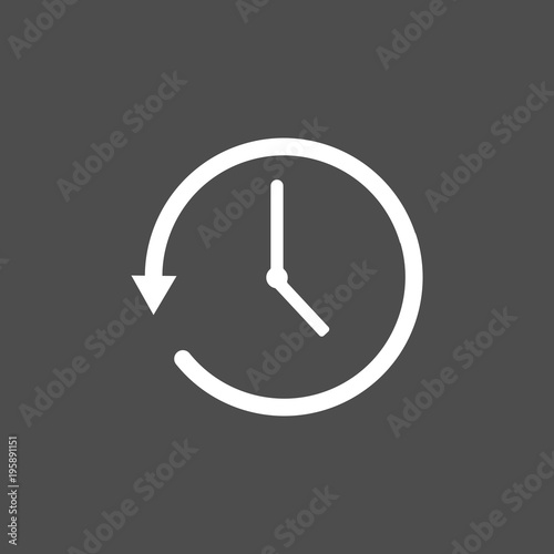 Time sign. Alarm, clock icon, vector illustration. Flat design.