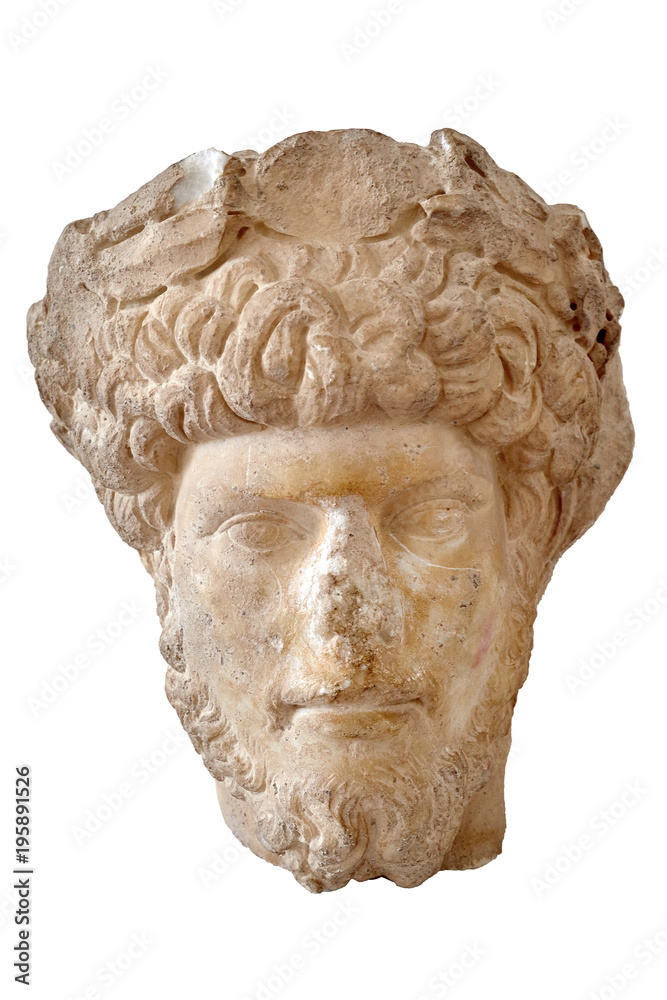 Ancient bust of marble from the period of Carthage.