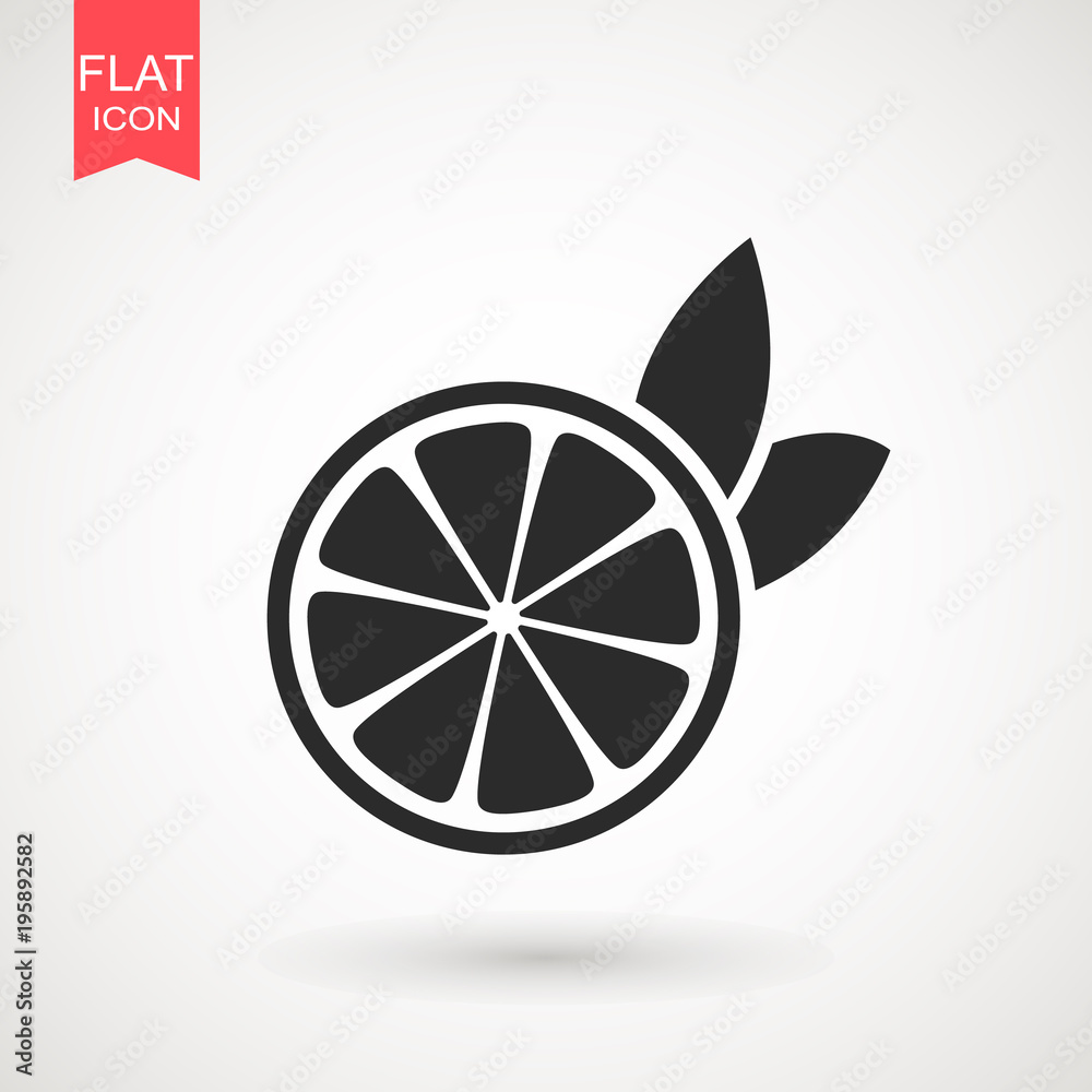 Lemon, lime - food icon flat. Lemon, lime - food icon flat.