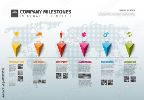 Vector Infographic Company History Timeline Template