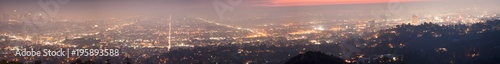 Night of Los Angeles - panorama.  © dragan1956