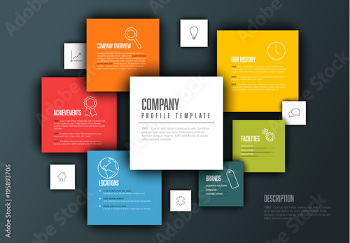 Vector Company infographic overview design template