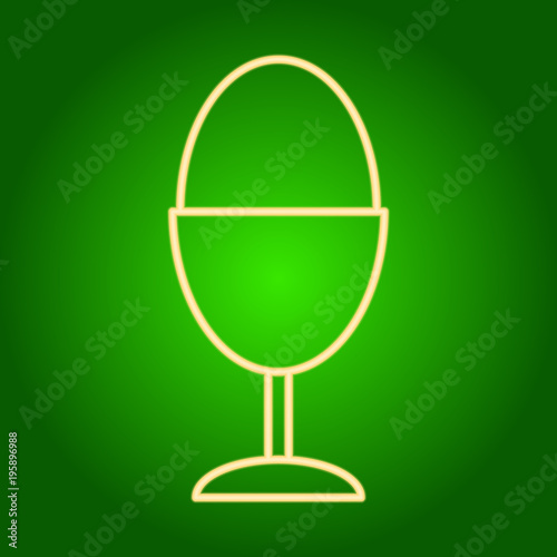 Easter egg on a stand icon . photo