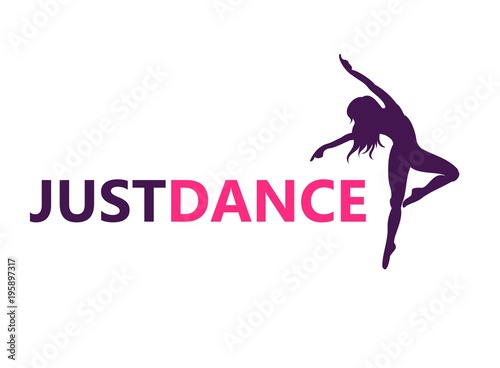 Dance logo vector design symbol