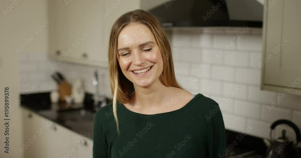 4K Portrait young girl with natural beauty looking to camera & smiling 4K Portrait young girl with natural beauty looking to camera & smiling