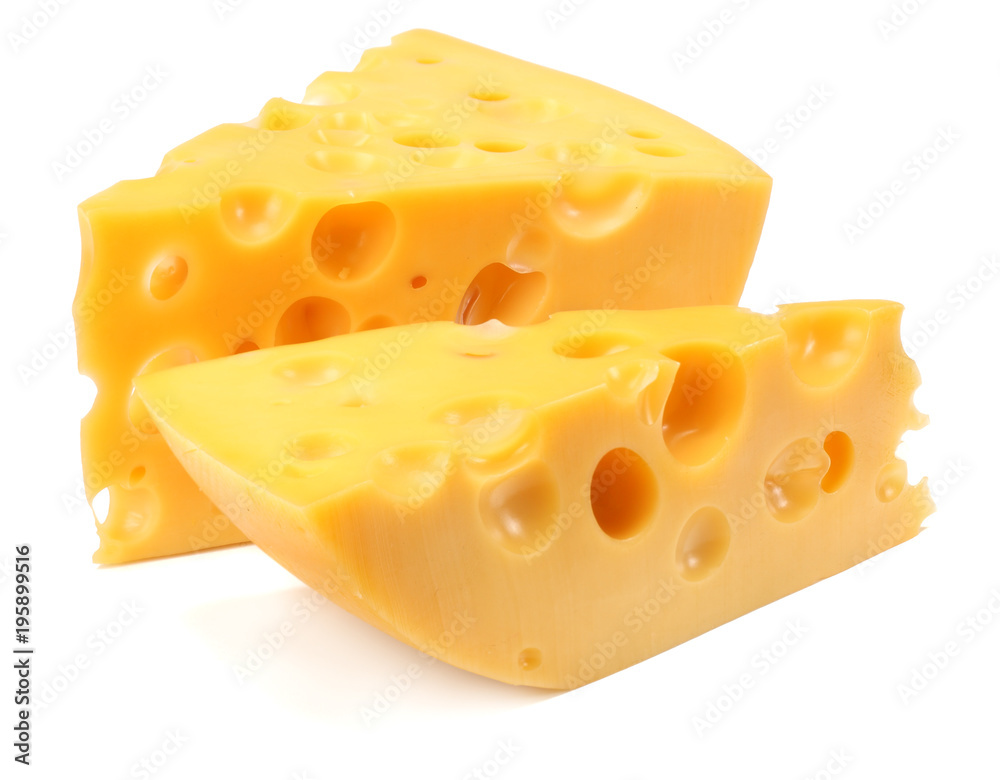 piece of cheese isolated on white background piece of cheese isolated on white background