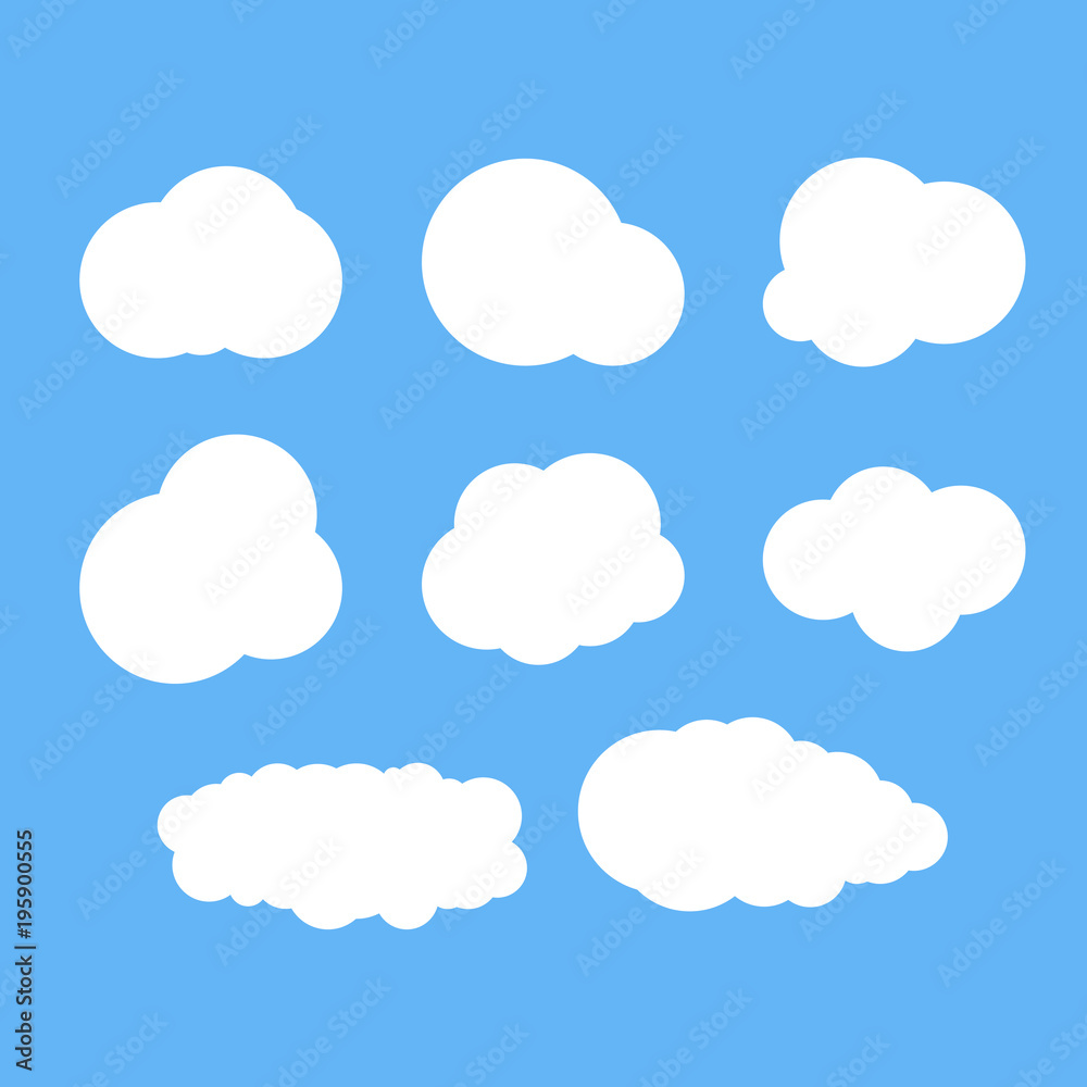 Clouds vector set