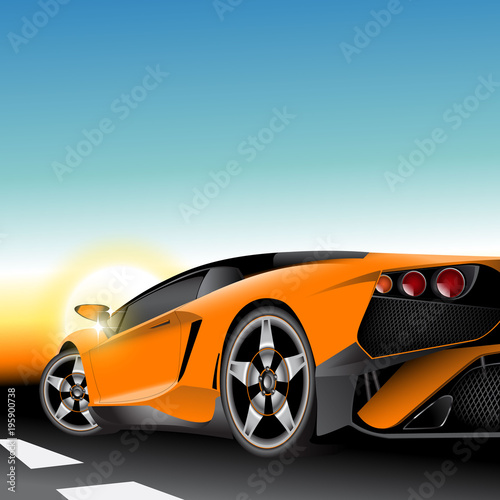 orange super car