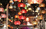 colorful lamp at the turkish bazar istanbul