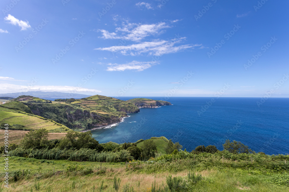 Beautiful landscape at Sao Miguel Island, Azores Portugal
