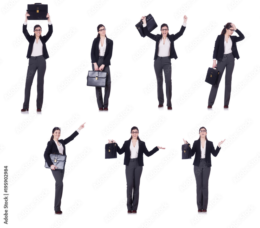 Young businesswoman in various poses Young businesswoman in various poses
