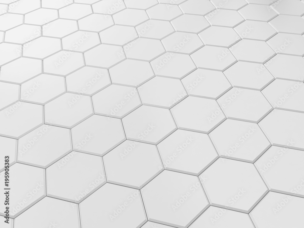 White hexagonal tile White hexagonal tile