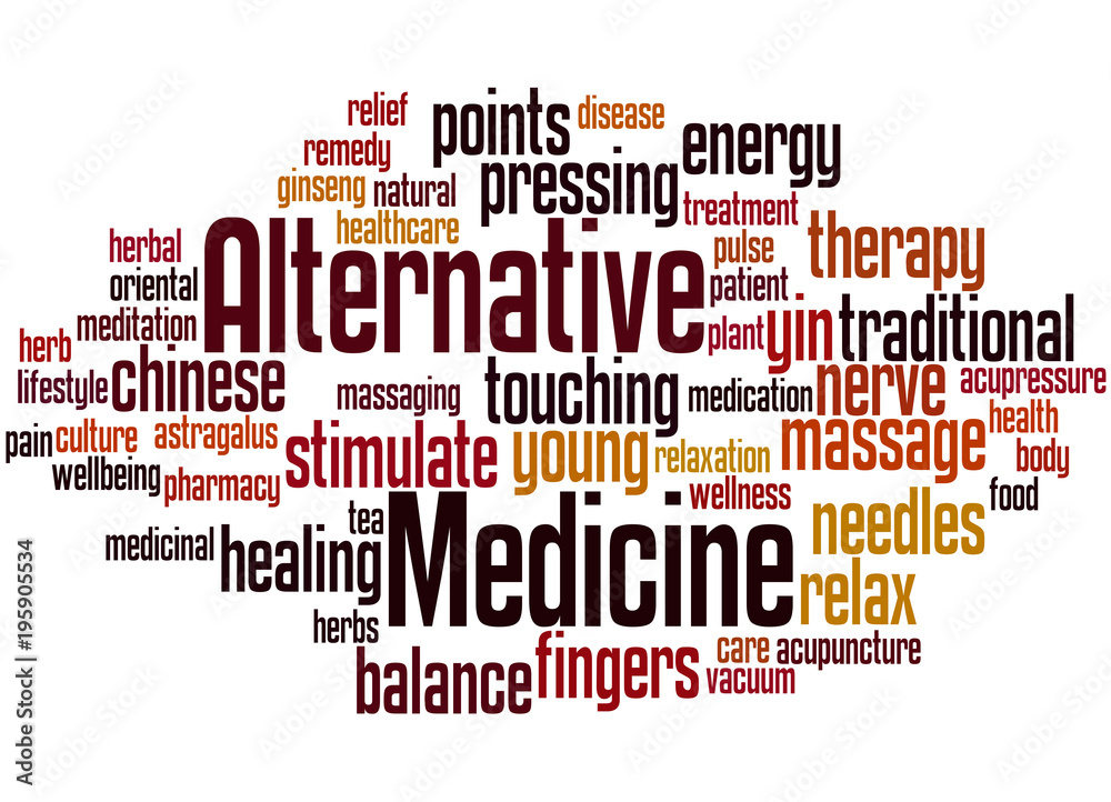 Alternative medicine word cloud concept 3