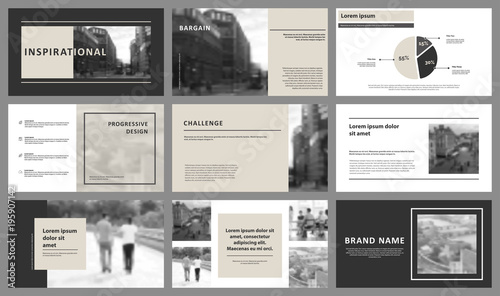 Nine Promotion Slide Templates Set