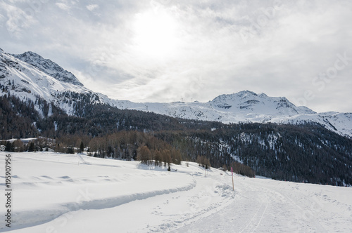 Surlej, Corvatsch, Piz Surlej, Engadin, Oberengadin, Bergbahn, Winter, Wintersport, Winterwanderung, Langlauf, Alpen, Graubünden, Schweiz