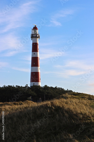 D  nen an der Nordsee mit Leuchtturm im Hintergrund 